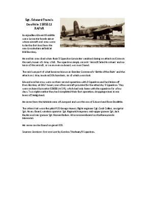 A preview of a PDF biography for Doolittle, Edward Francis